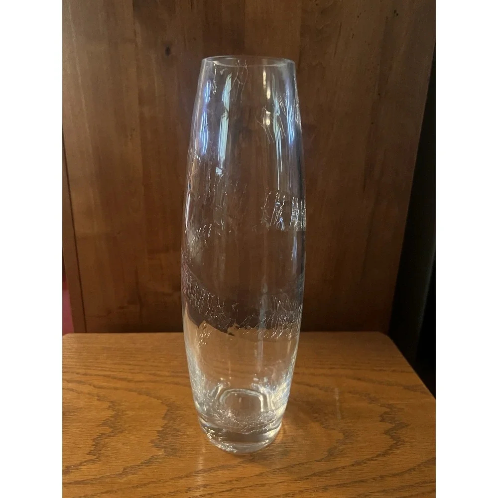 Clear Art Glass Vase 12